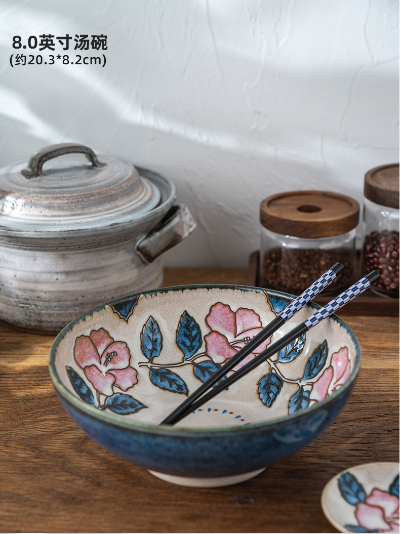 Meinung burn to use imported from Japan hand - made and wind to use plate ceramic tableware portfolio plant flowers platter