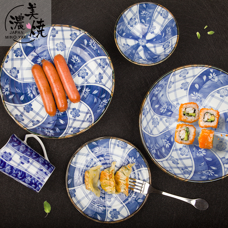 Blue and white porcelain bowls meinung burn Japanese and refined tableware soup bowl rainbow such use household Japan jobs with new plate