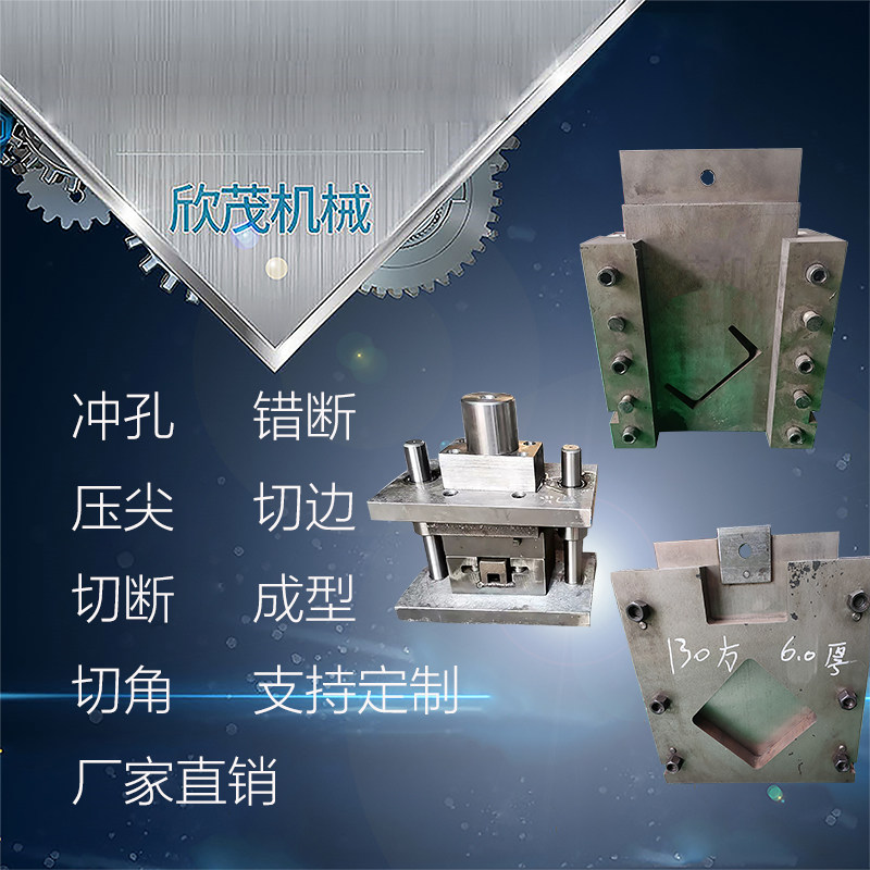 Hydraulic mechanical punching machine stamping equipment square tube round pipe iron pipe channel steel angle iron punching cutting cutting edge shaping die