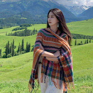 Xinjiang, Inner Mongolia, Yunnan Ethnic Style Grassland Shawl, Tibet Northwest Travel Spring and Summer Cape, Sichuan West Outfit