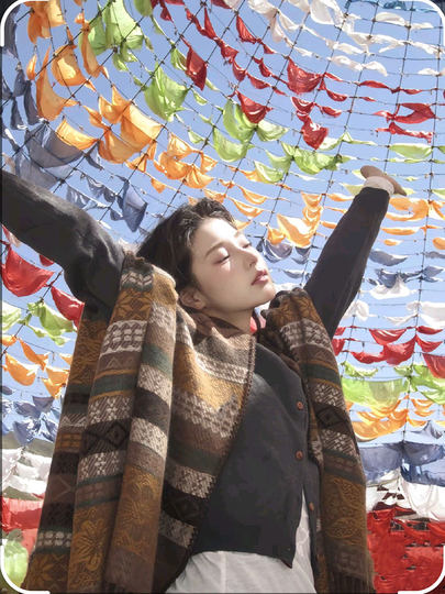 Yunnan ethnic style prairie shawl, Tibet, Lhasa, Northwest travel cloak, Bohemian western Sichuan travel outfit