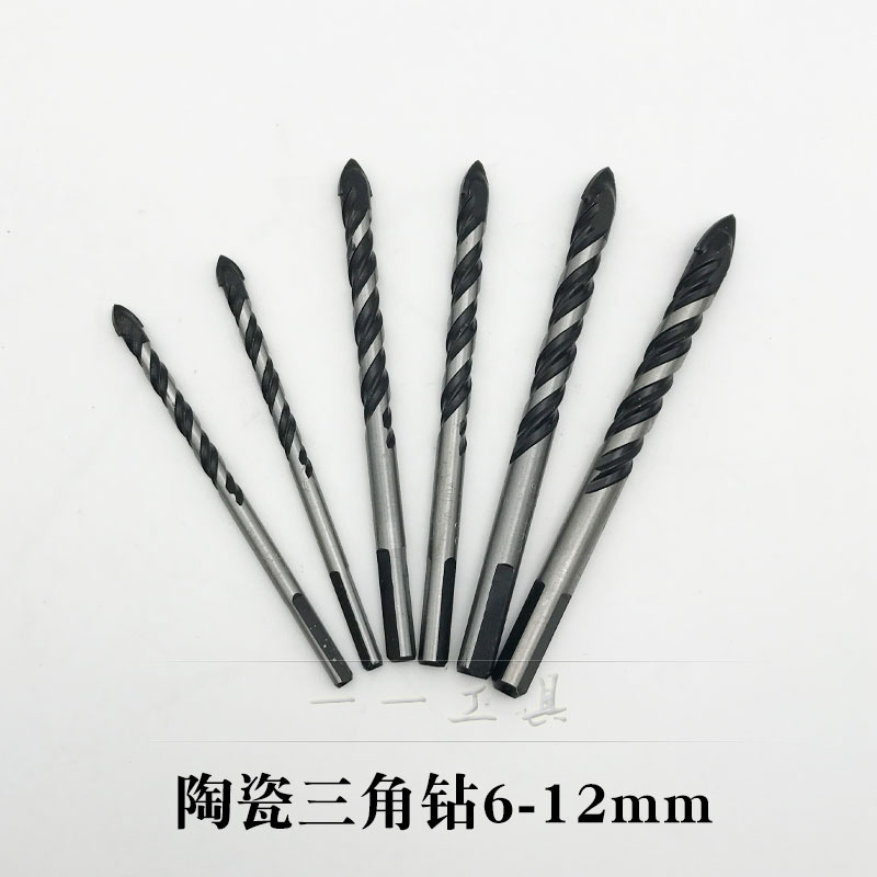 Carlyde Tile Drill Triangle Drill 6mm Ceramic Drill 8 10 12 Green Column Outer Paper for Paper