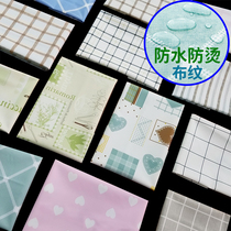 Tablecloth waterproof anti-hot and oil-free tea table tablecloth mat Nordic pvc girl heart simple Net red ins literature and art