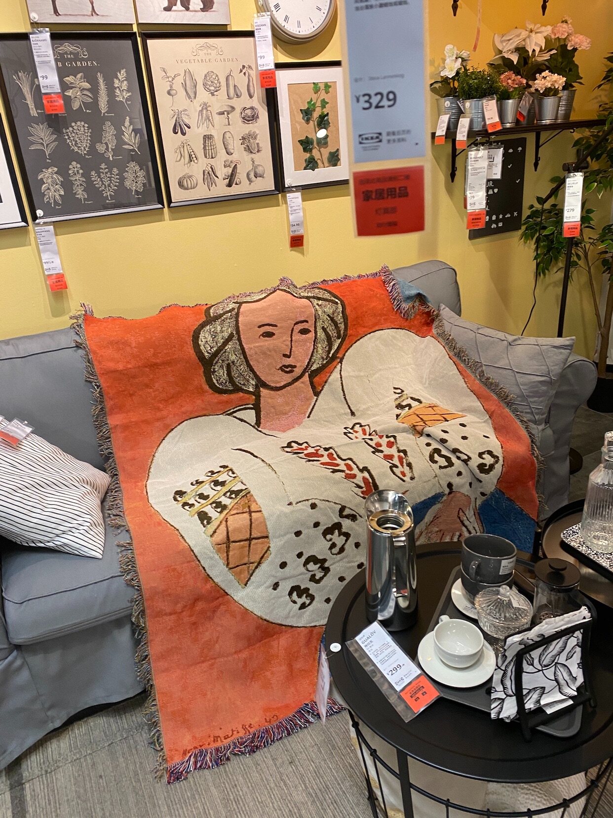 Foreign trade orders Mattis oil painting Single sofa blanket Blanket Blanket blanket Room Bedroom Arranged Wall Decoration Blanket