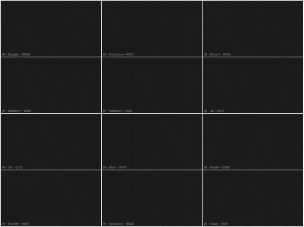 中文汉化FCPX插件-2154个缓入缓出文字标题动画摄像机形状遮罩笔刷毛刺故障无缝转场插件
