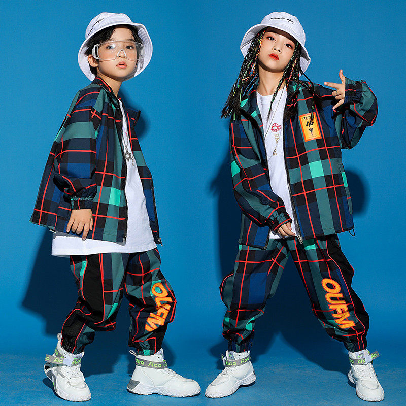 Children's New Year's Day street dance suit boy hip-hop fashion show to serve young girl hiphop Jazz out of service