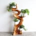 Toàn bộ khung gỗ khắc tự nhiên một gốc cây bonsai khung phòng khách hiên ban công sàn gỗ tự nhiên trang trí - Các món ăn khao khát gốc bàn ghế gốc cây gỗ lim Các món ăn khao khát gốc