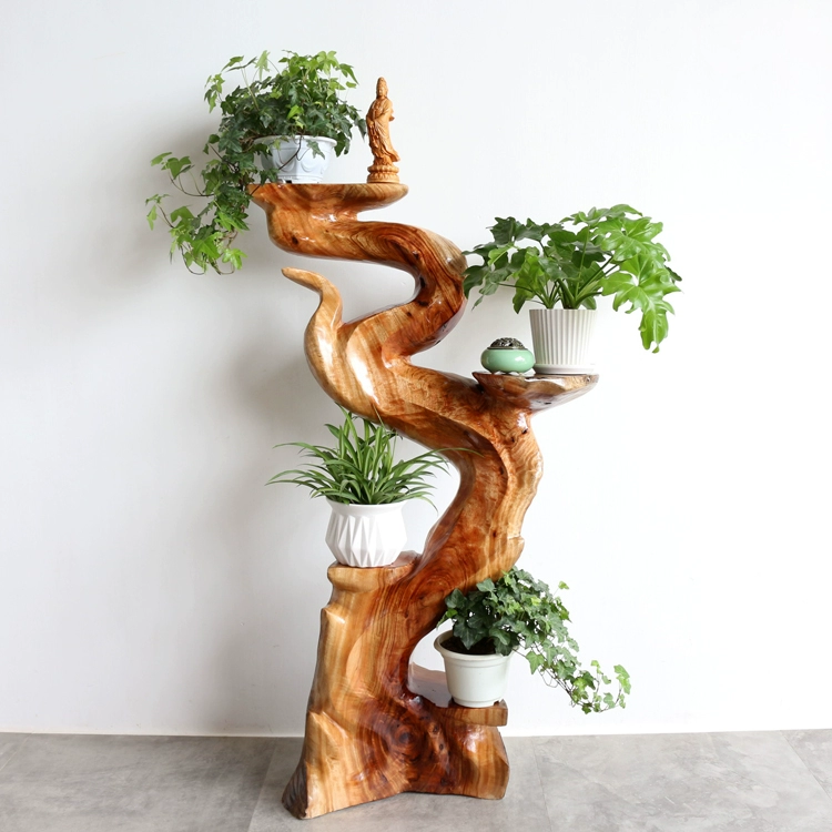 Toàn bộ khung gỗ khắc tự nhiên một gốc cây bonsai khung phòng khách hiên ban công sàn gỗ tự nhiên trang trí - Các món ăn khao khát gốc