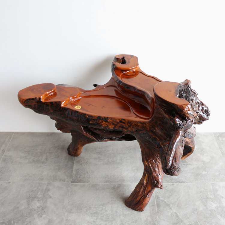 Redwood cỏ gỗ hồng mộc đỏ cây gỗ tự nhiên gốc cây gỗ gốc khắc bàn trà ban công cửa hàng gỗ rắn bàn cà phê nhỏ - Các món ăn khao khát gốc bàn ghế gỗ gốc cây