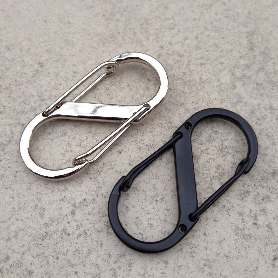 Zinc alloy hanging buckle 2# outdoor backpack carabiner quick hanging S hook 8 word buckle keychain safety buckle