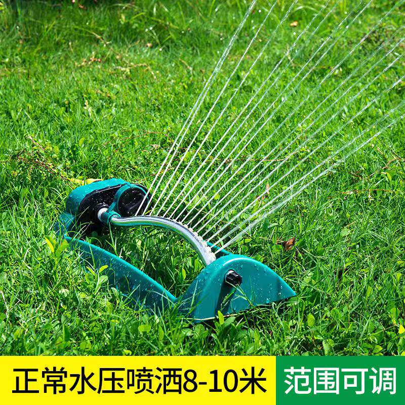 Concrete bridge maintenance nozzle Lawn greening irrigation Automatic swing cooling dust pressure plastic 15-hole sprinkler