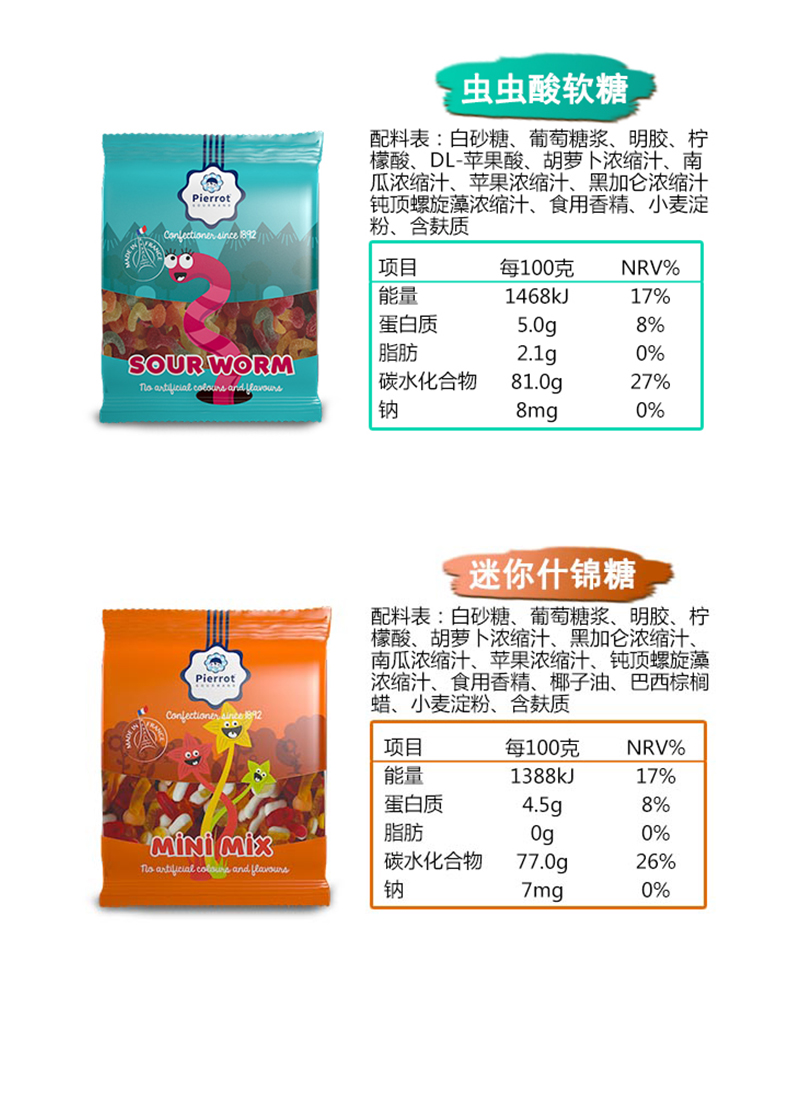 法国进口 倍乐 水果味橡皮糖 软糖 125g*3袋 图9