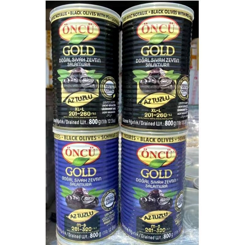Oncu Black Olives Turkish Imported Black Olives 800g XL Ms Pickled Black Olives