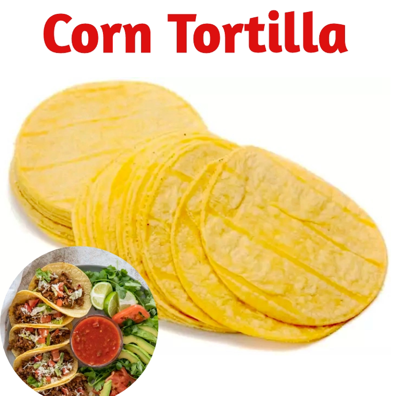 Yellow Corn Tortilla Frozen 851g 60 Pcs Mexican Corn Tortillas Taco