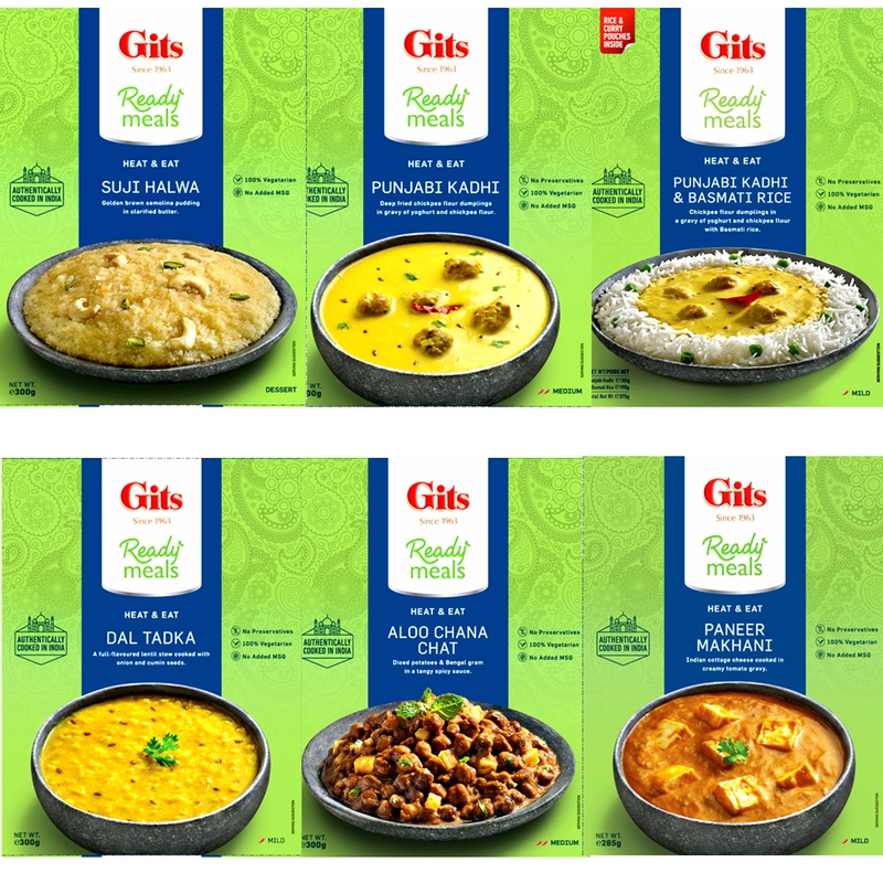 Gits Ready to Eat Indian Food Indian Instant Meal Packs, Two Boxes Gits Ready to Eat Indian Food Indian Instant Meal Packs, Two Boxes