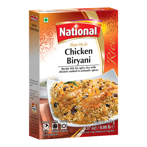 The National Marsala seasoning Pakistan imports 50gchicken biryani masala