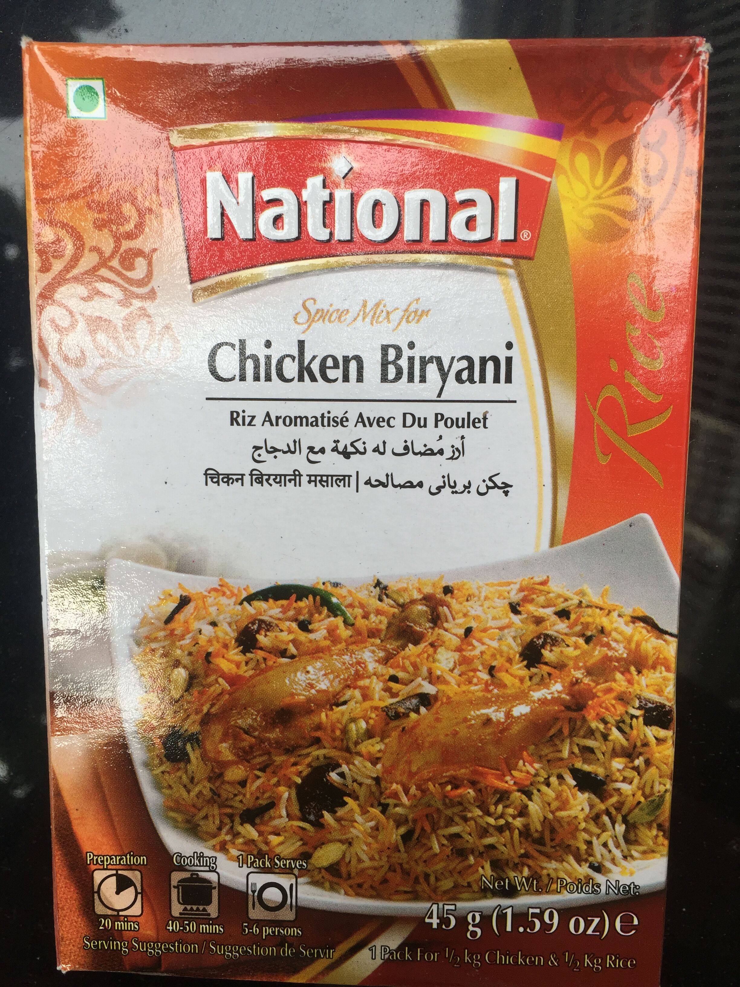 National Marsala seasoning Pakistan original imported 50g seasonings chinken briyani
