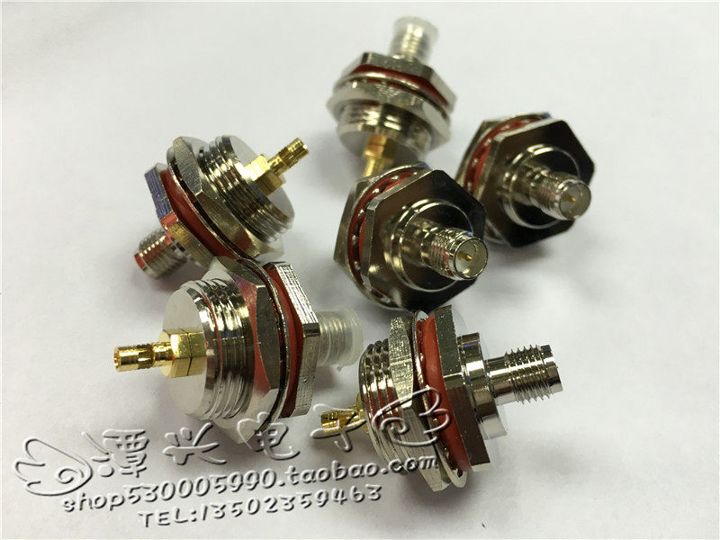 Copper RP-SMA-KY female head inner needle large hexagon with waterproof ring M16*1 0-caliber waterproof box special connector