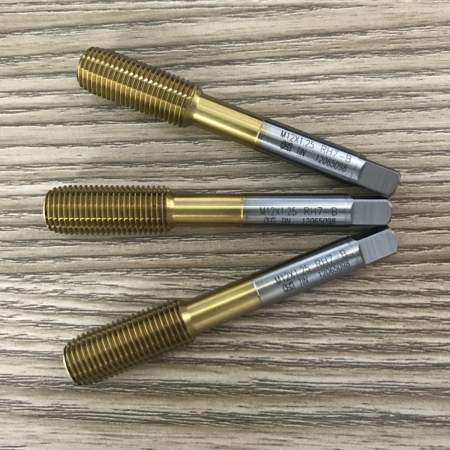 Japanese OSG metric thread M7X0 75M8X1M10X1 25M12X1 5 flat head titanium-plated extrusion screw tap