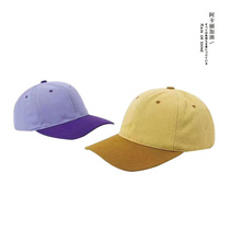 Japanese style cotton stitching face small age reduction leisure hat students soft top Joker cap summer