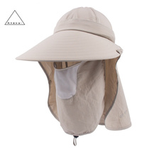 w quality ~ Japanese detachable Lady 360-degree protective sun hat empty roof sun hat outdoor three-color