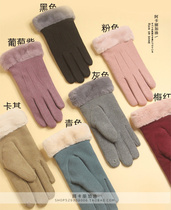 Warm ~ simple and G-class winter adult warm plus velvet thick touch screen gloves riding driving gloves