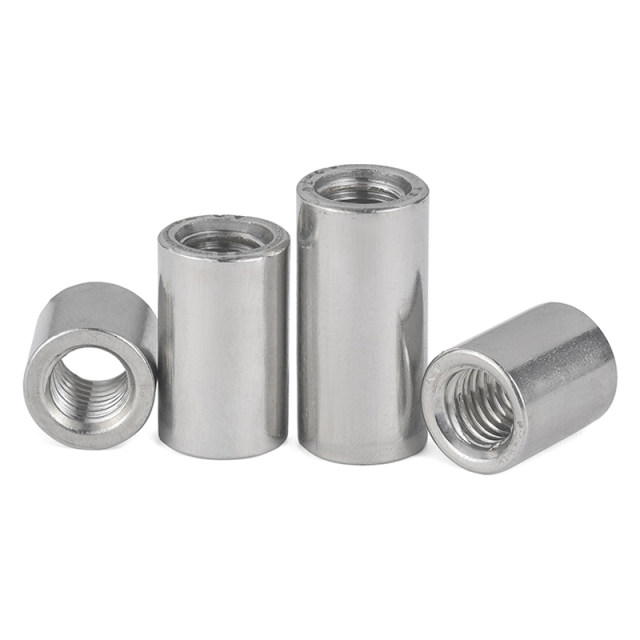 Extended nut 304 stainless steel cylinder thickening and heightened welded screw joint connecting nut column m4m5m6m8