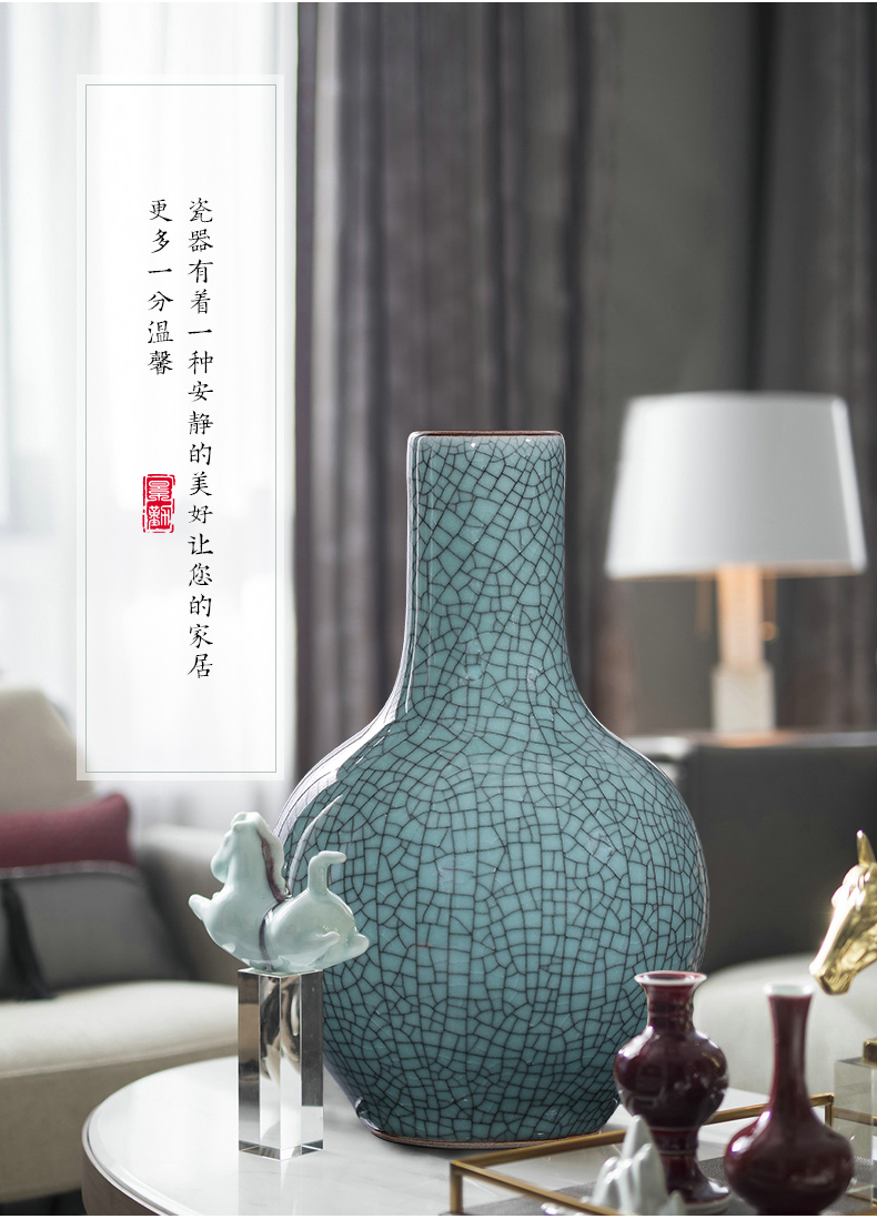 Imitation of classical jingdezhen ceramics up on vase furnishing articles sitting room flower arranging rich ancient frame of Chinese style household ornaments