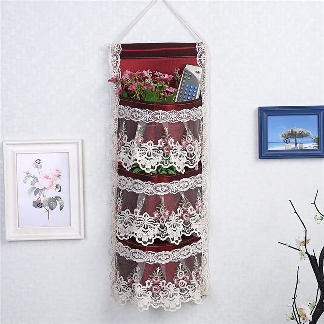 hộp nhựa 4 ngăn Lưu trữ hoàn thiện túi lưu trữ nhà dụng cụ hoàn thiện túi nhà treo tường ký túc xá ký túc xá lưu trữ túi hộp đựng mỹ phẩm mini