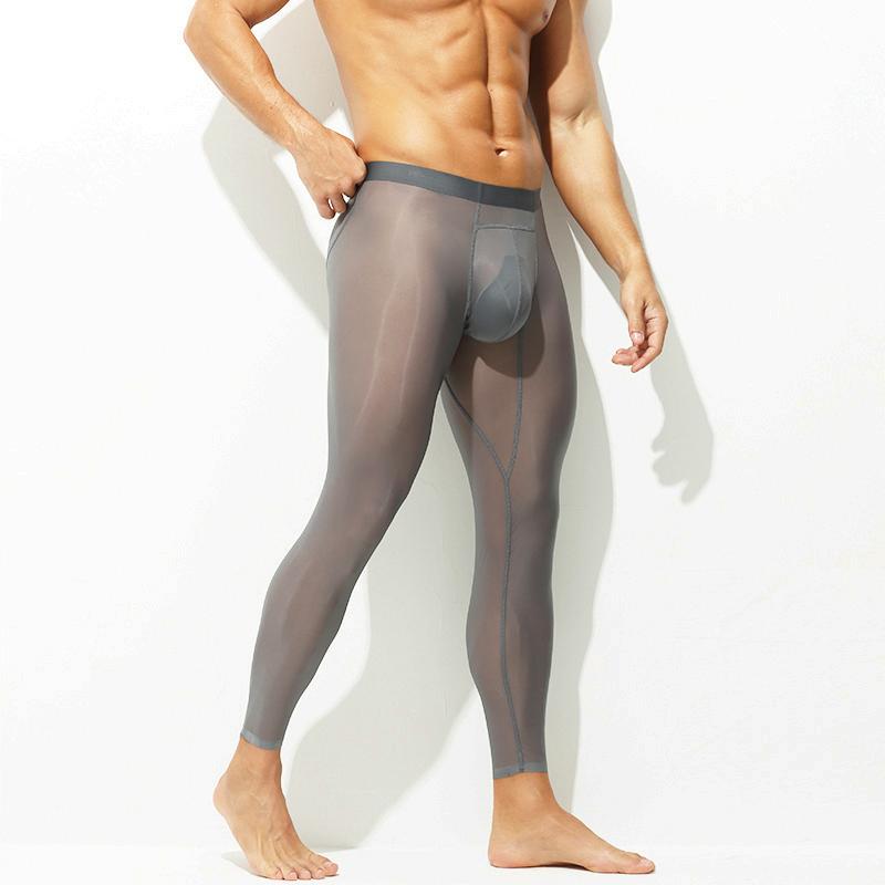 Ultra-Thin Men's Thermal Pants 50g Ice Silk Fully Transparent Sexy Seamless Trendy Men's Sports Base Layer Yoga Pants Ultra-Thin Men's Thermal Pants 50g Ice Silk Fully Transparent Sexy Seamless Trendy Men's Sports Base Layer Yoga Pants