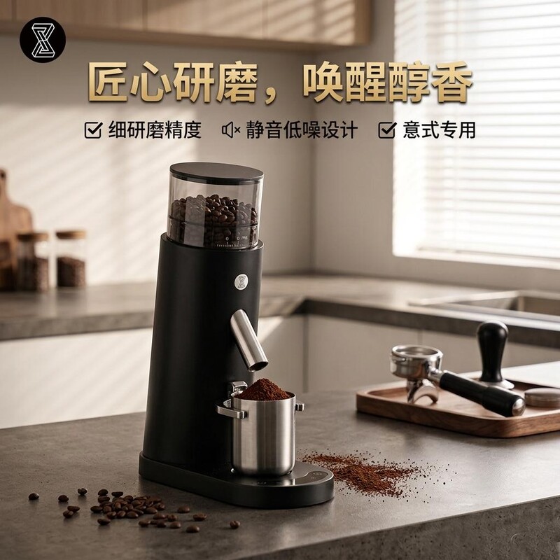 Zhenhang Portable Electric Coffee Grinder Home Coffee Bean Grinder Rechargeable Wireless 60 Levels Touch Screen Timer