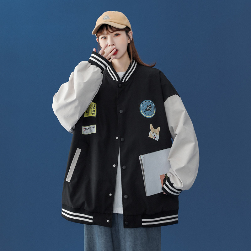 Sweet cool coat women spring and autumn wild 2022 new Harajuku retro Hong Kong flavor gentle wind ins tide baseball jersey top y