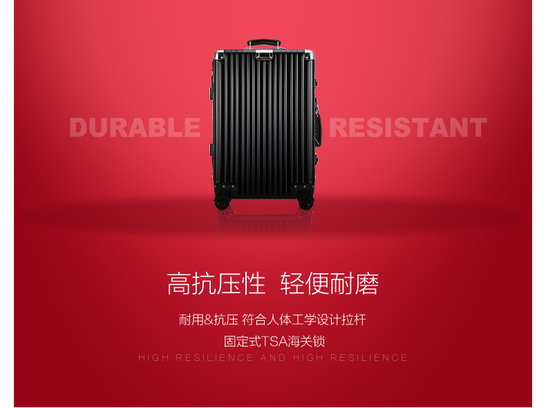 ELLE nhôm hợp kim magiê xe đẩy trường hợp 20 inch nội trú bánh xe vali kinh doanh nam và nữ hộp cứng thân cây vali kéo vải