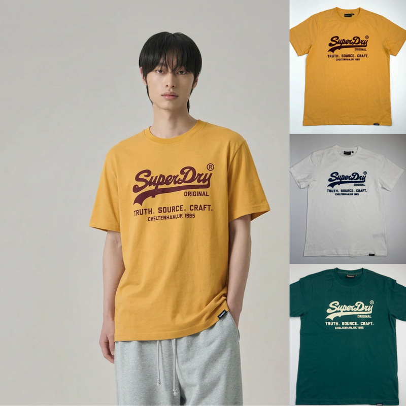 Superdry Extreme Dry Casual Vintage Classic Logo Festival Today Short Sleeve T-Shirt