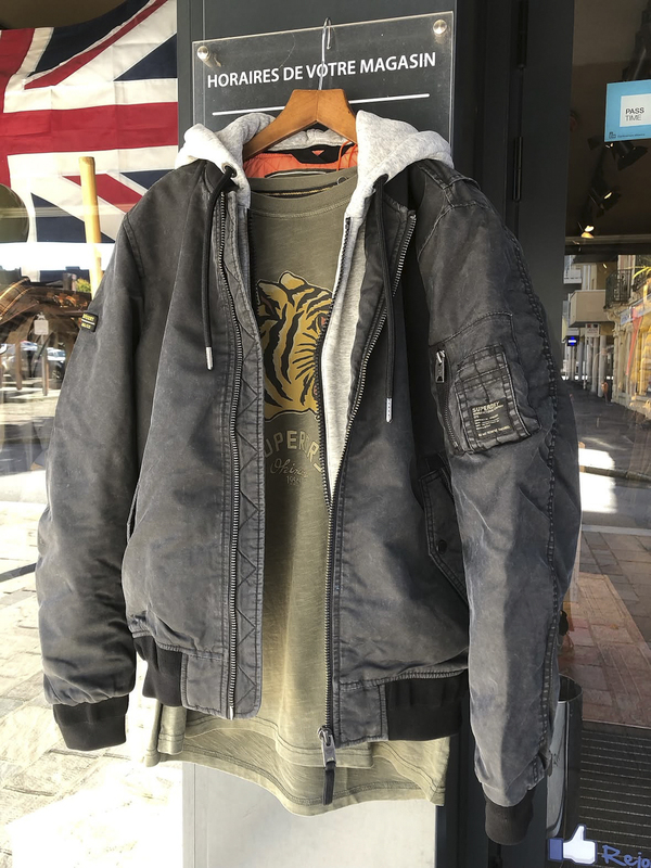 Superdry Extreme Dry 26Fw Washed Hooded Classic Ma1 Bomber Jacket