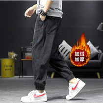 Pants men autumn 2019 new casual trousers Korean version of the trend loose Harlem pants corduroy mens pants
