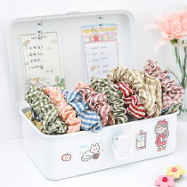 Large Intestine Hair Ring Containing Box Desktop Hair Accessories Large Capacity With Lid Storage Compartment Dorm Finishing Box Dust-Ins Wind