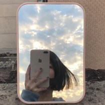 Folding make-up mirror Student desktop Dresser Mirror Dorm Dorm portable hanging wall Bathroom Free to punch toilet