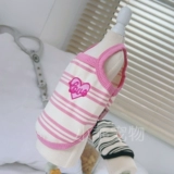 Любовные палочки вышитые полосатые камизолы и собака Тедди Йорк Лето, чем летняя одежда Панды