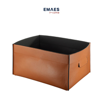 EMAES handmade leather cloth storage box clothes socks underwear large multi-color storage box bedroom suitable