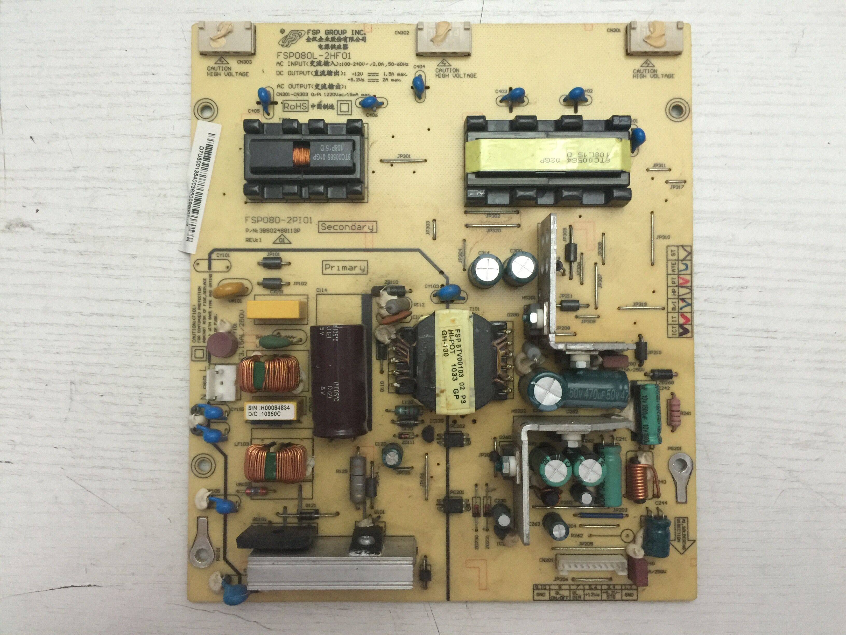 Original Changhong LT24630X Power Supply Board FSP080L-2HF01 2PI01 R-HS080L-2HF01