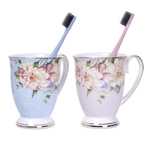 Brushing Cup home European toothbrush cup couple mouthwash Cup family one pair ceramic set combination family