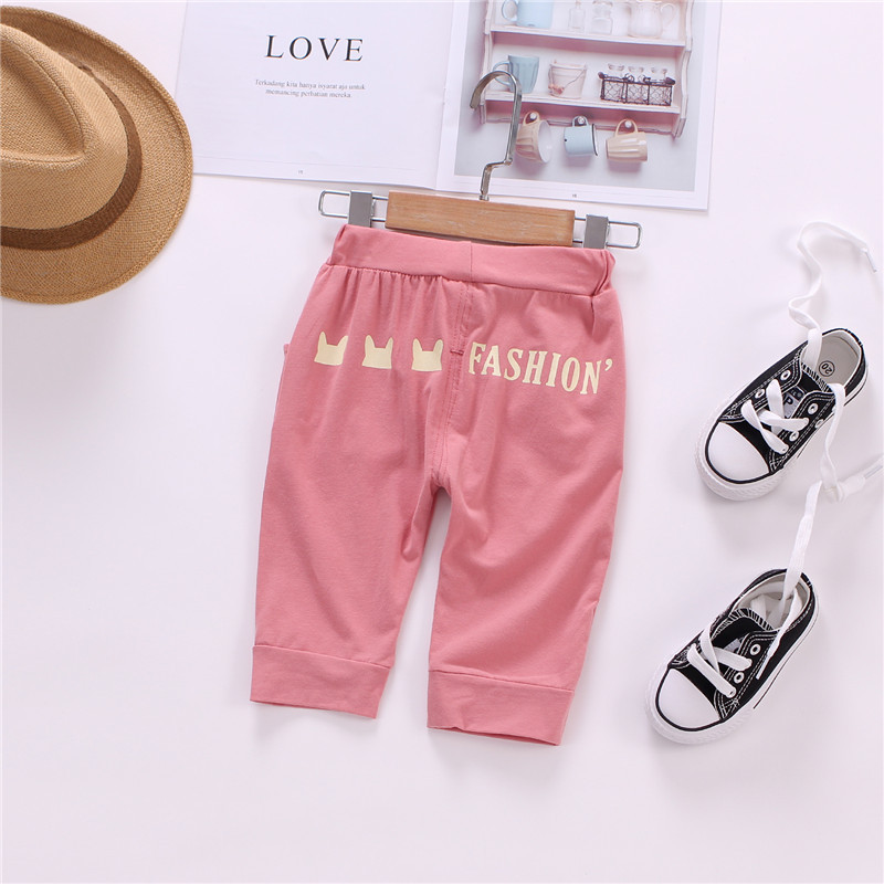 Quần crop top cho bé mùa hè 7 điểm quần mỏng phần 1 quần mùa hè cho bé 3 quần bé trai mùa hè 0-4 tuổi - Quần quần bò rộng bé trai