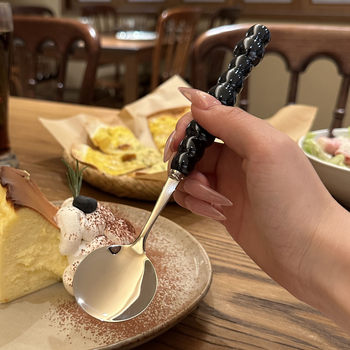 Pearl ceramic handle 304 stainless steel knife and fork spoon