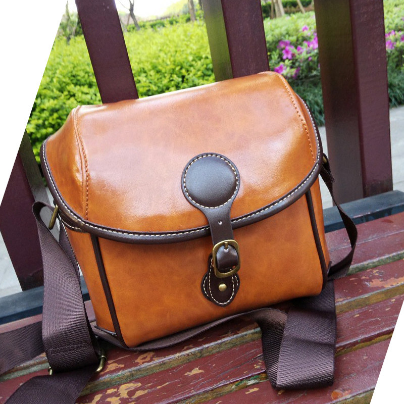 Suitable for Canon micro-single-eye camera anti-camera bag EOS M50 M6 M5 M10 M100 200D 800D retro leather bag