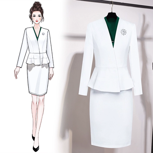 Весенний комплект, ювелирное украшение, униформа медсестры, комбинезон, в западном стиле