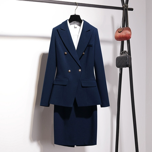 Костюм для работы, пиджак классического кроя, комплект, изысканный стиль, осенний