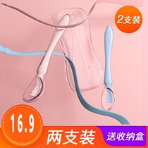 Baby temperature spoon baby spoon storage box out constant temperature spoon baby silicone spoon storage box discoloration