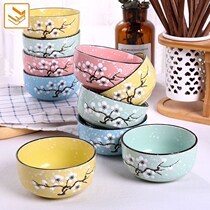 The Parent-child Bowl Family of Four Bowls Of Rice Bowl for Home Bowl Family Bowl Family Distinguish Dedicated Bowl chopsticks Special