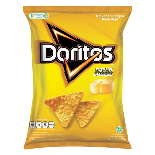 Индонезия импортировала Doritos Doritos Domoxi кукурузные таблетки Супер сильные сырные закуски для картофельных чипсов 150 г*3 упаковки